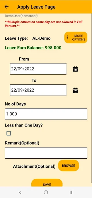 EXACOM ESS Demo Screenshot 2