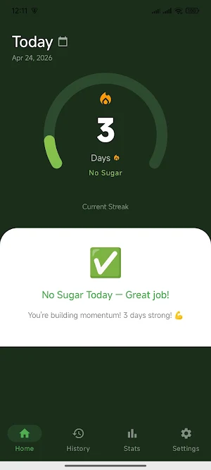 No Sugar Tracker – Quit Sugar Screenshot 1