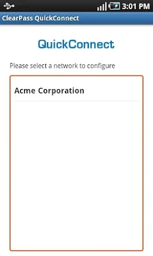ClearPass QuickConnect Screenshot 0