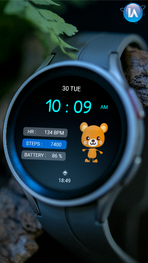 Cute Pets Digital Watchface Screenshot 3