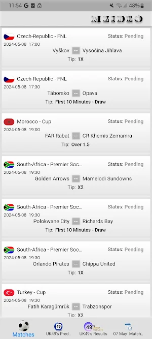 Mzideo: Football tips & UK49's Screenshot 1