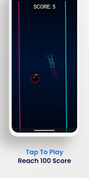 Tap Neon Driver - Reach 100! Screenshot 3