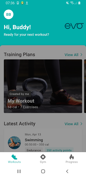 EVO Fitness. Screenshot 0