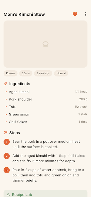 Reciplab - Recipe Keeper & Lab Screenshot 1