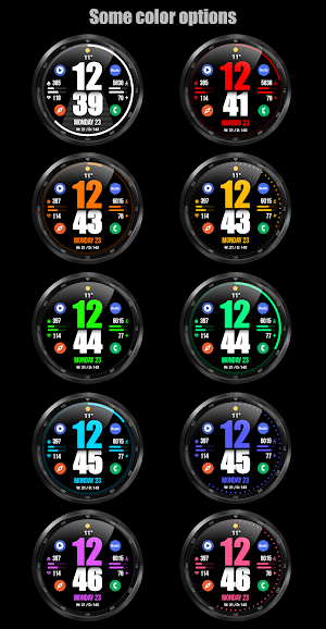 WFP 244 Big Bold Watch Face Screenshot 3