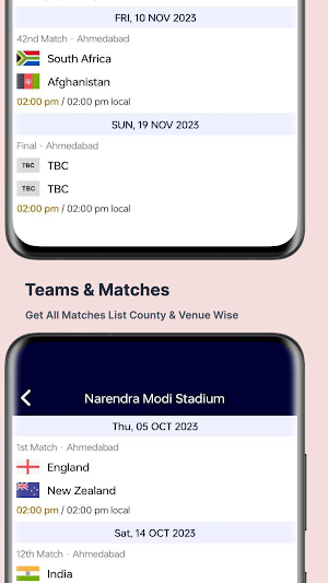 Cricket WorldCup Schedule 2023 Screenshot 1