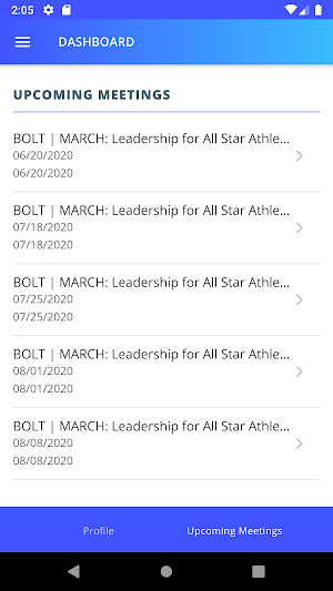 USASF Athlete Screenshot 1