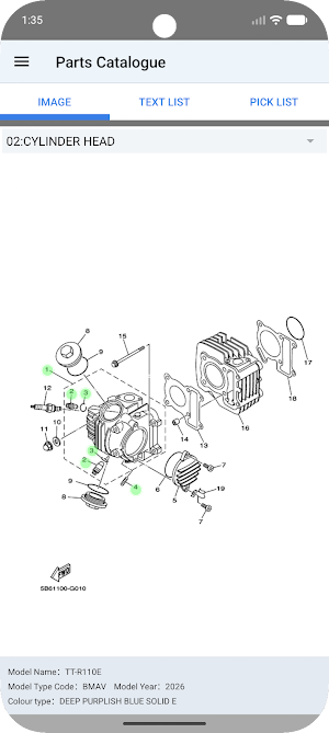 YAMAHA Parts Catalogue CAN Screenshot 3