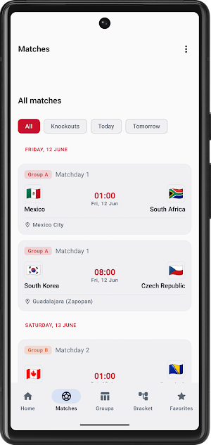 World Football 2026: schedule Screenshot 3