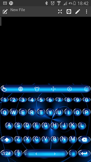 Keyboard Theme Spheres Blue Screenshot 0