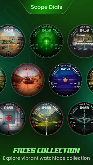WF4U Gun Scope Theme Watchface Screenshot 1