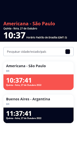 Fuso Horário Mundial Screenshot 2