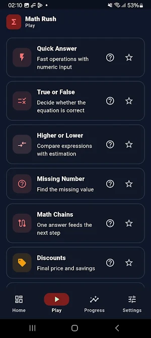 MathRush: Mental Math Games Screenshot 1