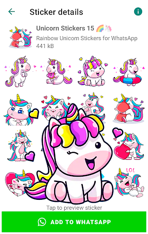 Unicorn Stickers for WhatsApp Screenshot 3