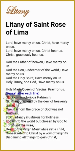 Saint Rose of Lima Devotion Screenshot 3