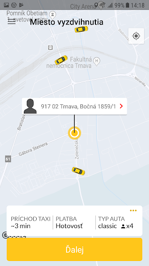 Yellow Taxi Trnava Screenshot 1