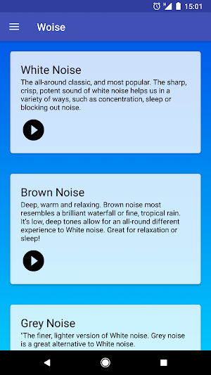 Woise - White Noise, Brown Noi Screenshot 0