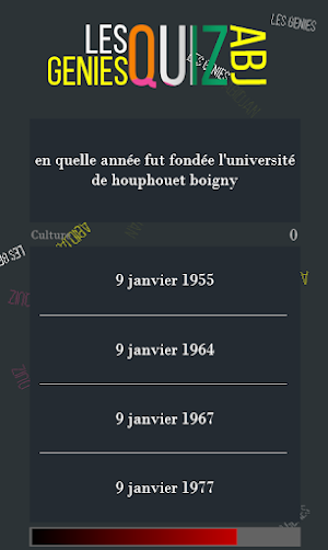 LES GENIES QUIZ ABIDJAN 2021 Screenshot 0