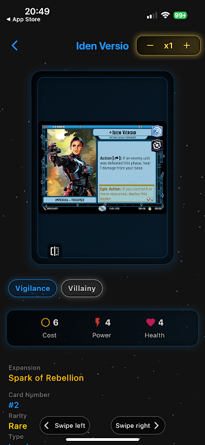 Fan SWU Companion App Screenshot 0