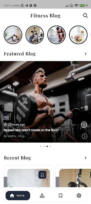 Fitness Blog Screenshot 0