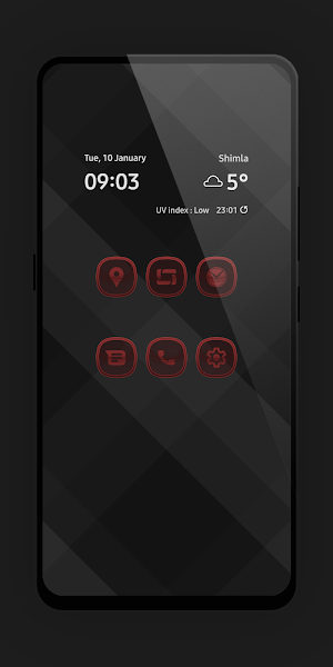 Matte Glass Red Icon Pack Screenshot 0