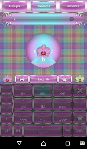 Tender Orchids Go Keyboard theme Screenshot 1
