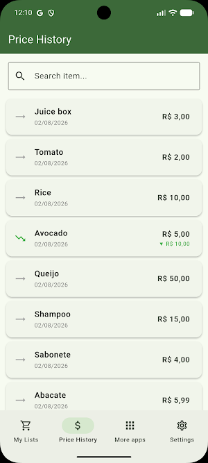 Shopping List: Supermarket Screenshot 1