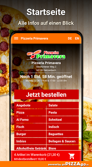 Pizzeria Primavera Dietzenbach Screenshot 1