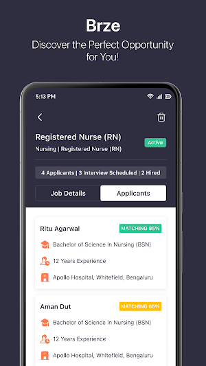 Brze Plus: Healthcare Hiring Screenshot 3