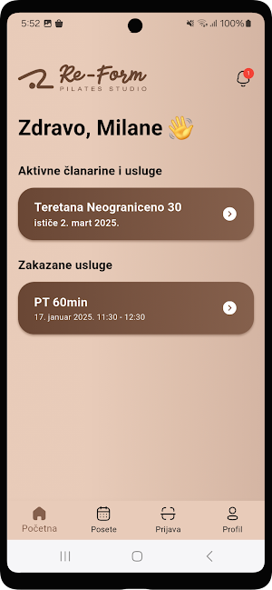 Re_Form Pilates Screenshot 1