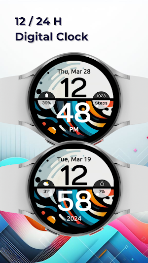EXD029: Digital Art Watch Face Screenshot 3