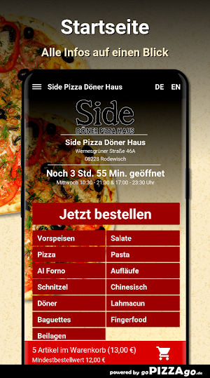 Side Pizza Döner Haus Rodewisc Screenshot 1