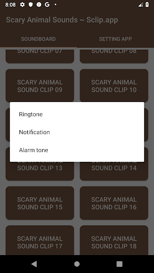 Scary Animal Sound Collections ~ Sclip.app Screenshot 3