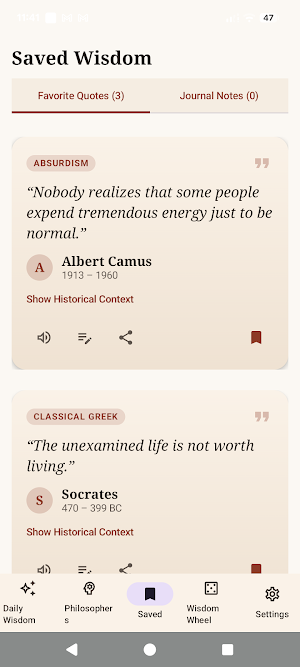 Timeless Minds: Daily Quotes Screenshot 0