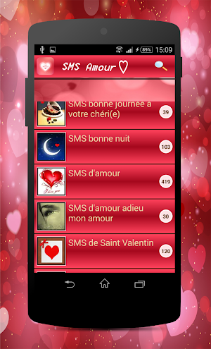 SMS D'amour en Français 2017 Screenshot 2