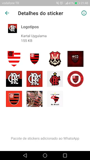 Figurinhas do Flamengo - Stickers - Adesivos 2021 Screenshot 3