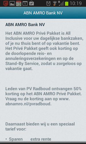 Discount PV Radboud members Screenshot 2