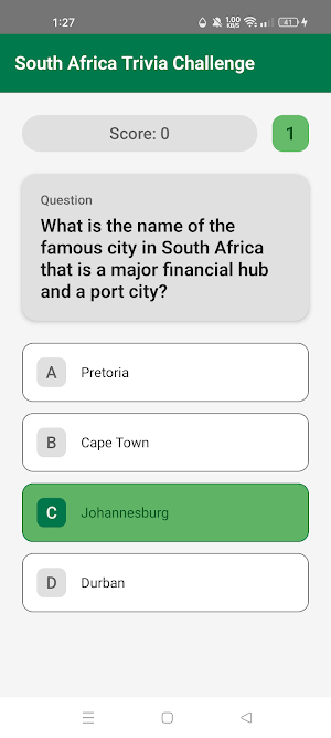 South Africa Trivia Challenge Screenshot 3
