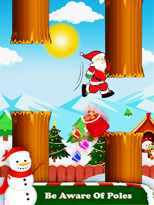Christmas Game Flying Santa Screenshot 3