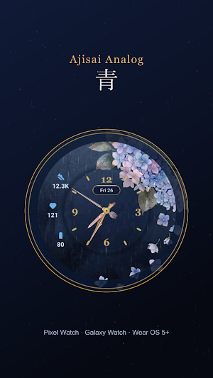 Ajisai Analog Watch Face Screenshot 3