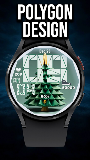 Polygon Tree Watch Face Screenshot 0