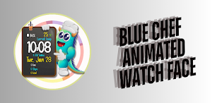 Blue Chef Animated Watch Face Screenshot 0
