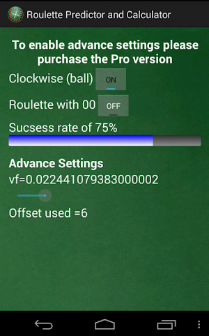 Roulette Predictor &Calculator Screenshot 2