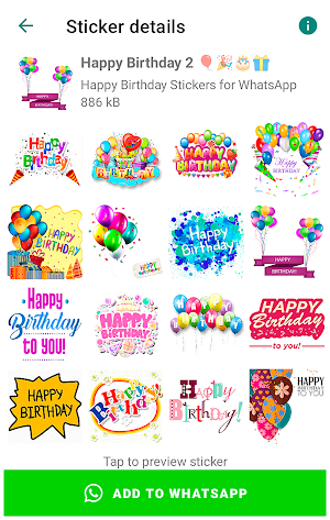 Birthday Stickers for WhatsApp Screenshot 2