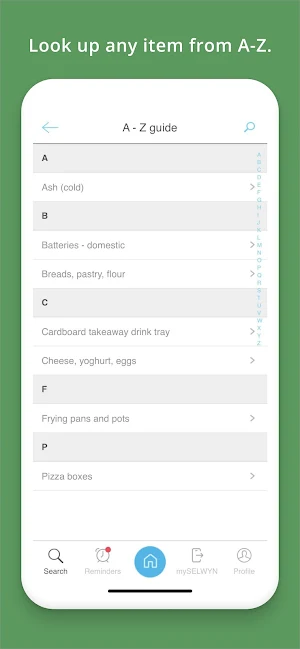mySELWYN Waste Screenshot 1