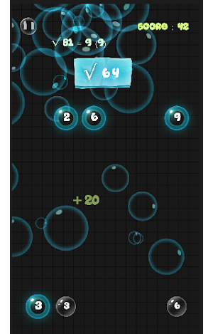 Square Roots Bubbles Screenshot 1
