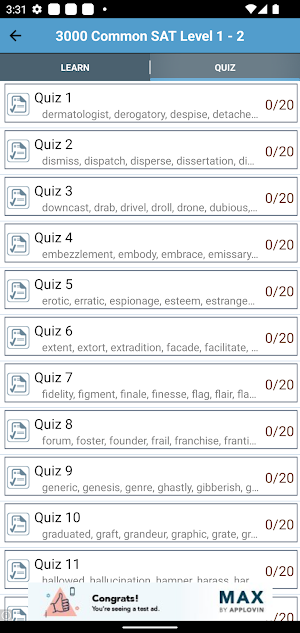 4000 SAT Vocabulary Screenshot 2