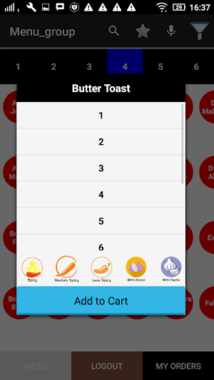 My Order | Take Food Order at Restaurant | Hot-Inn Screenshot 1