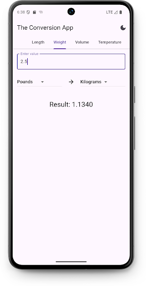 Conversion App Screenshot 1