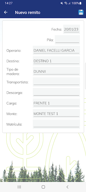 SYAF Remitos Screenshot 2